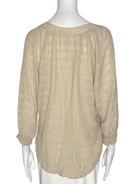 Blusa Studio F Liso Texturizado Marrón - Talla M