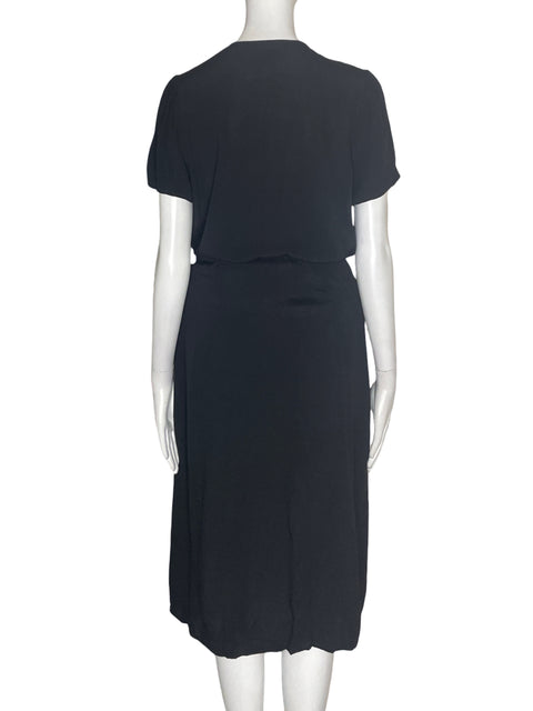 Vestido Express Midi Cruzado Negro - Talla M