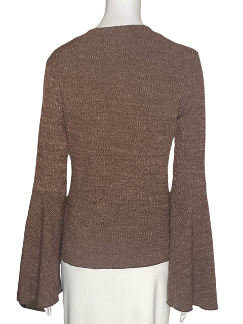 Blusa Tesoro Tps Manga larga Cuello redondo Marrón - Talla S