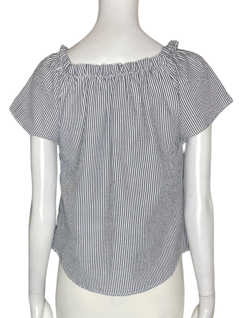 Blusa Tesoro Tps Rucha Rayas Azul - Talla S