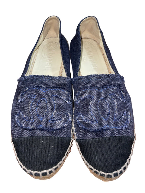 Calzado Chanel Espadrille Azul - Talla 37