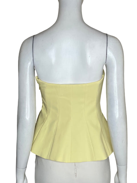 Blusa Zara Strapless Vuelos Amarillo - Talla XS