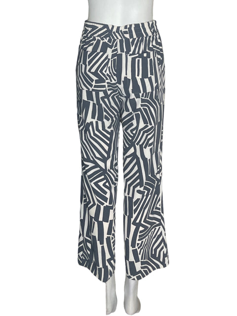 Pantalón Ann Taylor Loft Estampado Recto Blanco - Talla XXS