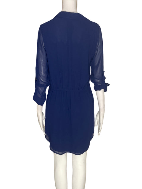 Vestido Naked Zebra Liso Mini Azul - Talla S