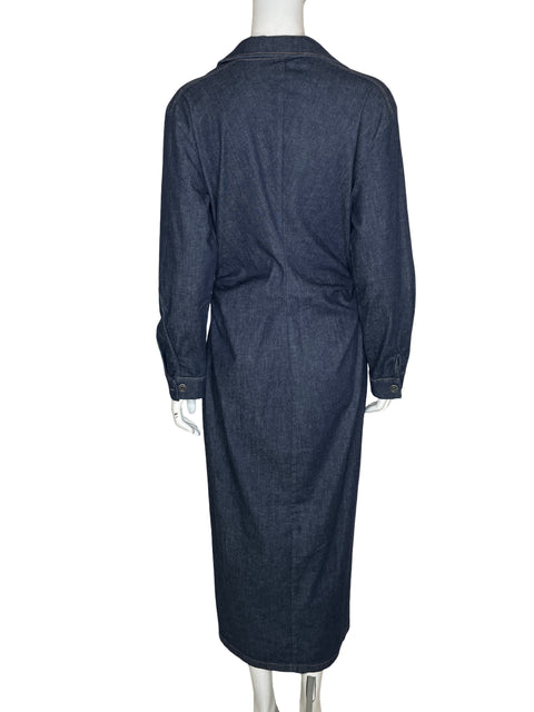 Vestido Zara Jean Cuello v Azul - Talla L