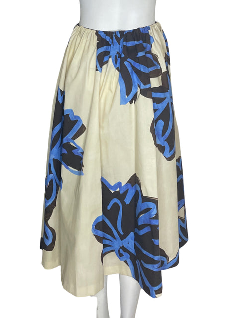 Falda Zara Estampado Floral Azul - Talla S