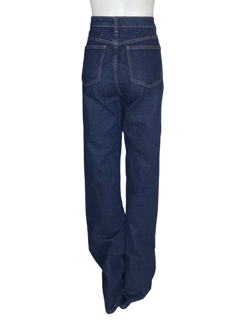 Pantalón Asos Recto Bolsillo Azul - Talla 32