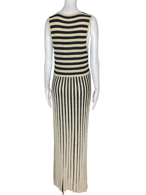 Vestido Zara Raya Maxi Negro - Talla L
