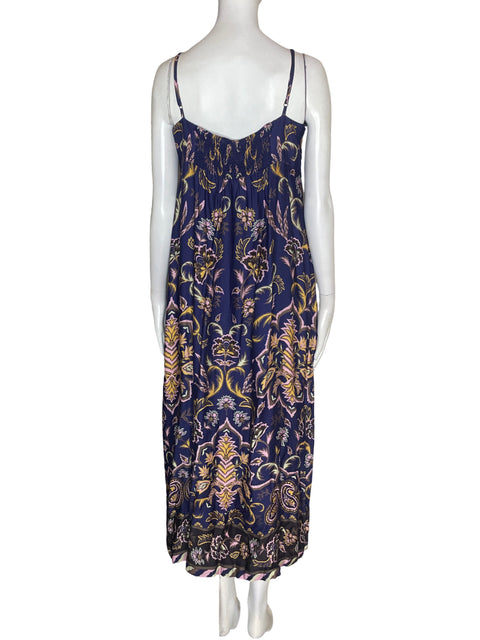 Vestido Farm Estampado Suelto Morado - Talla L