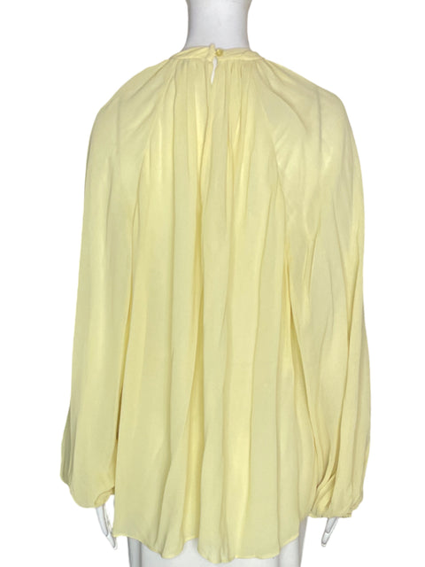 Blusa Tesoro Tps Liso Abullonado Amarillo - Talla L