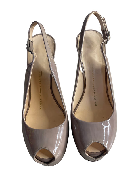 Zapato Giuseppe Zanotti Punta abierta Destalonado Beige - Talla 36