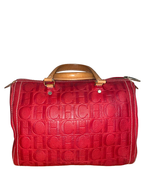 Cartera Carolina Herrera Andy Canvas Rojo - Talla U