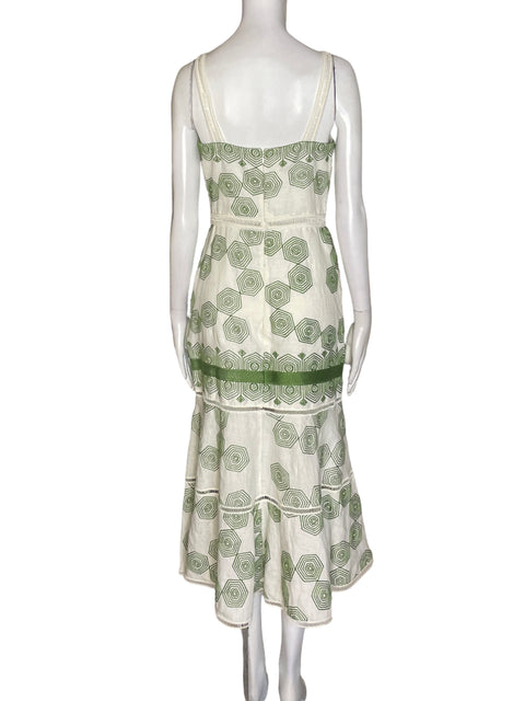 Vestido Alexis de Viscosa Estampado Tira Verde - Talla S