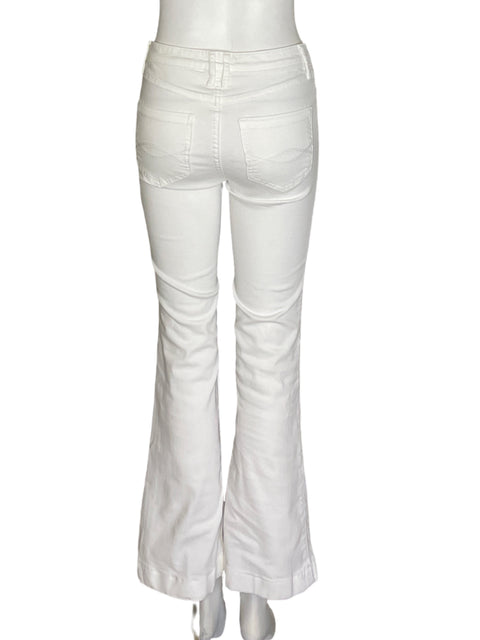 Pantalón Abercrombie & Fitch de Viscosa Ajustado Blanco - Talla 2