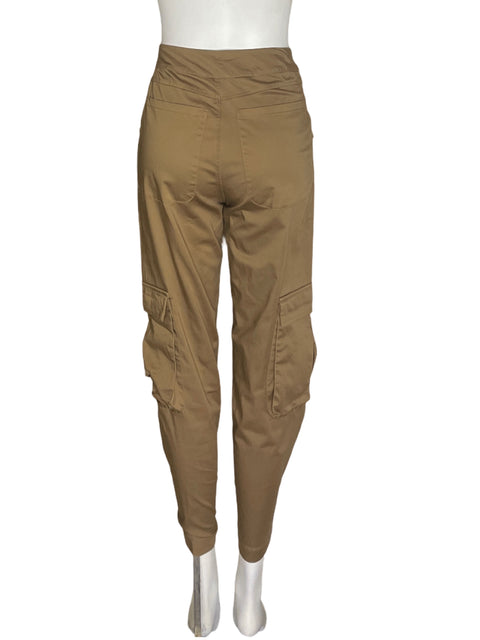 Pantalón Adriana Fernandez Cargo Ajustado Marrón - Talla S