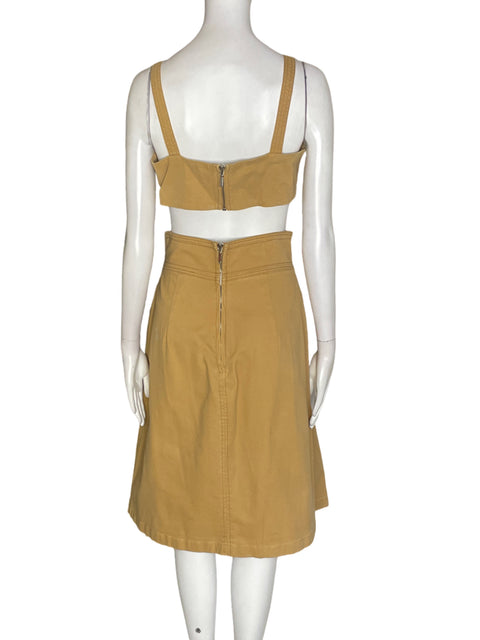 Conjunto S Club Falda/blusa Liso Marrón - Talla M