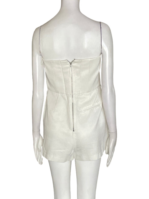 Romper Topshop Strapless Liso Blanco - Talla 40
