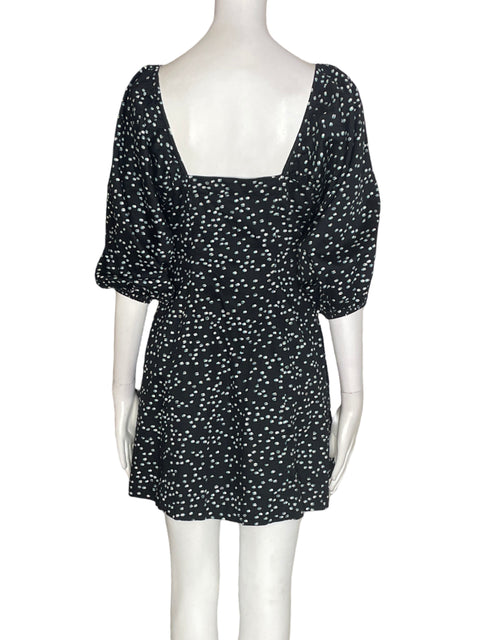 Vestido Parker Abullonado Mini Negro - Talla 0