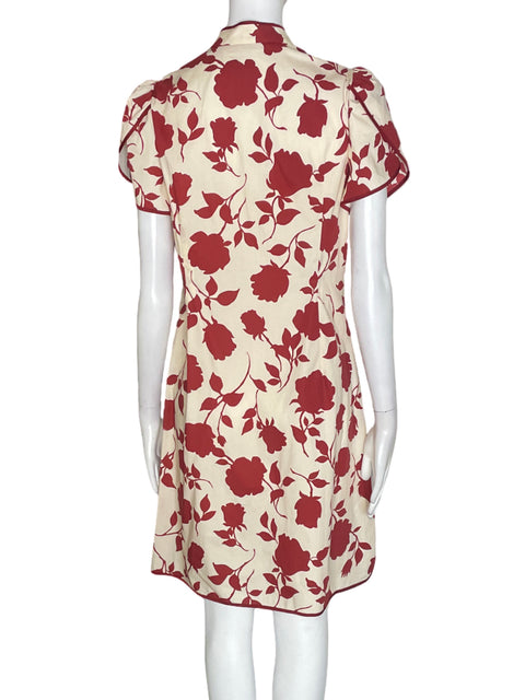 Vestido Goelia Estampado Cuello redondo Rojo - Talla S