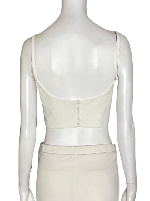 Blusa Seiscientos E Trece Liso Tira Blanco - Talla 40