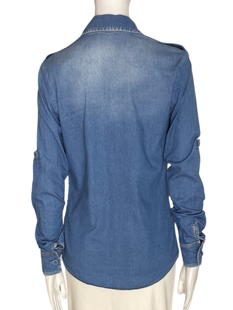 Blusa Argemiro Sierra Manga larga Bolsillo Azul - Talla S