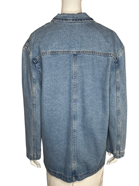 Chaqueta Miou Muse de Algodón Cuello v Oversize Azul - Talla M