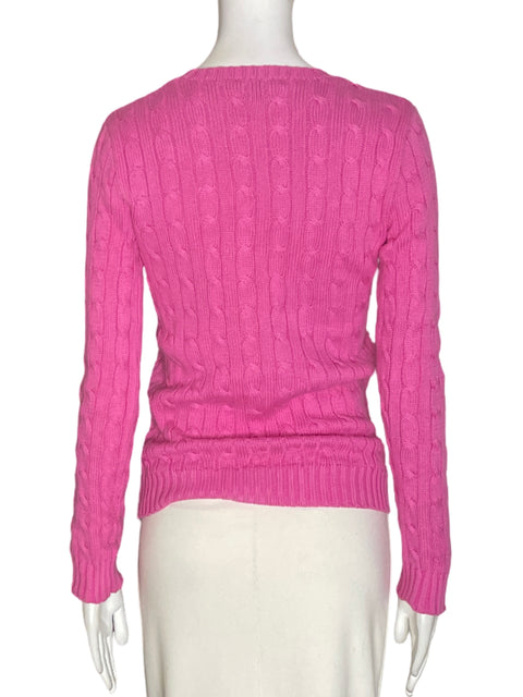 Abrigo Ralph Lauren de Algodón Tejido Manga larga Rosado - Talla S