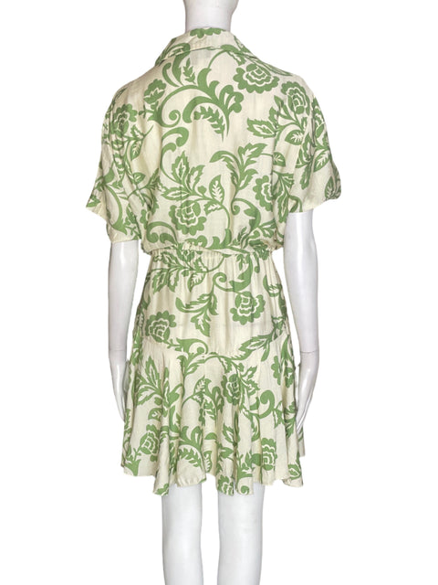 Vestido Aakaa Estampado Mini Verde - Talla L
