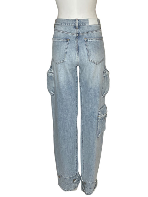 Jean Pistola de Algodón Cargo Azul - Talla 26