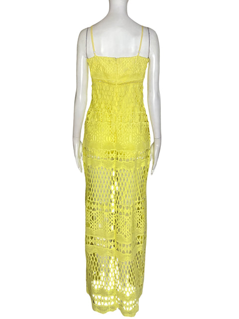 Romper Luxxel Troquelado Tejido Amarillo - Talla M