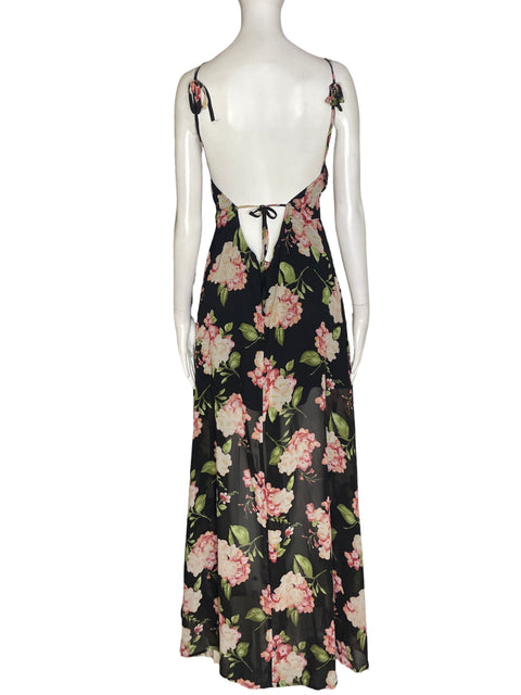 Vestido Forever 21 Estampado Maxi Negro - Talla S