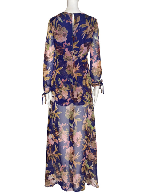 Romper Luxxel Estampado Transparente Azul - Talla S