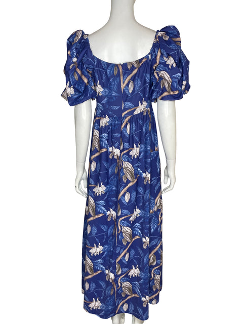 Vestido Camila Armoire Mangas abullonadas Azul - Talla S