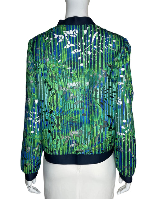 Chaqueta T Tahari Troquelado floral Verde - Talla M