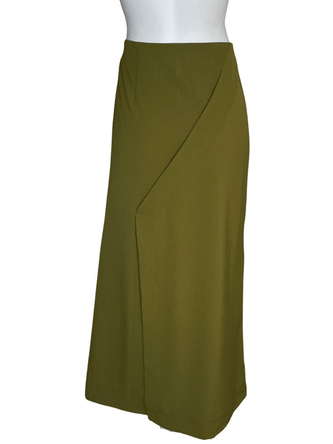 Falda Massimo Dutti Asimétrico Verde - Talla S