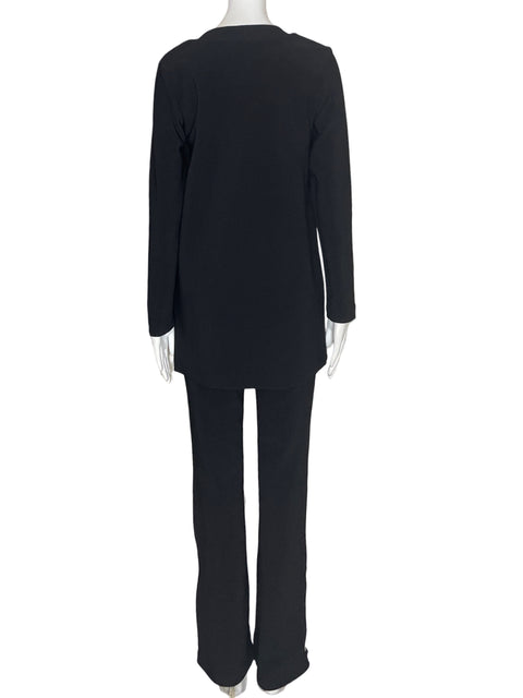 Conjunto Touché Privé Blusa/pantalon Ajustado Negro - Talla 36