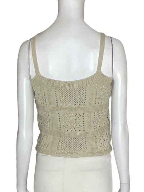 Blusa Portsaid Sin mangas Tejido Beige - Talla 42