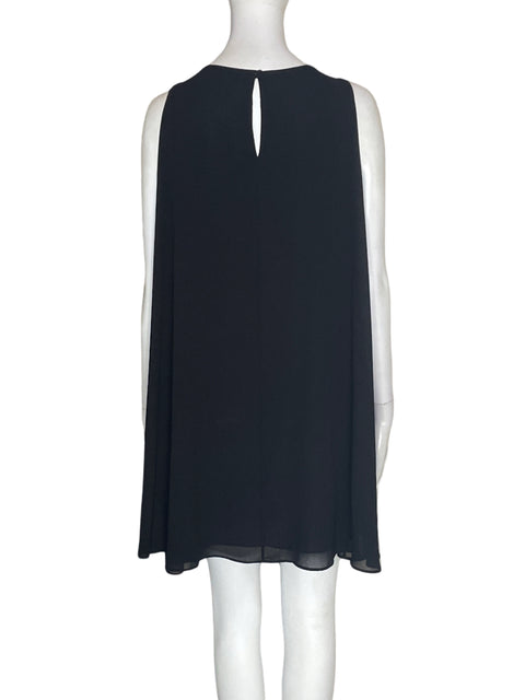Vestido Motivi Ruchas Suelto Negro - Talla S