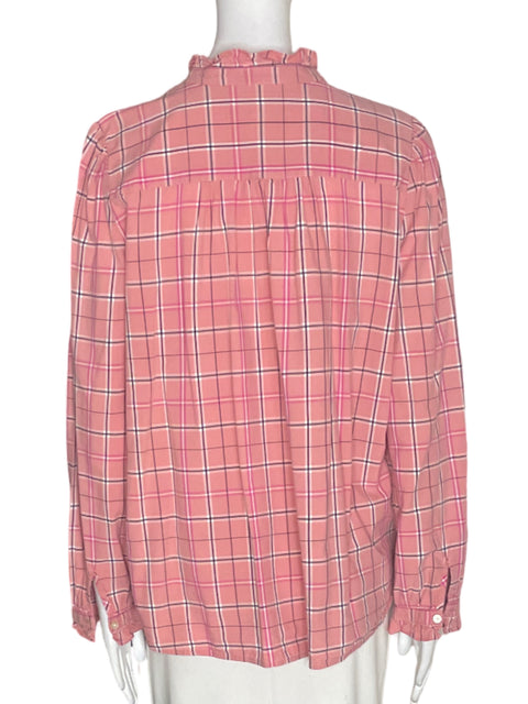 Camisa Loft Cuadros Manga larga Rosado - Talla L