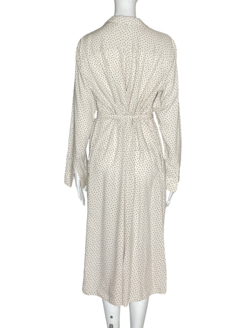 Vestido Uniqlo Midi Estampado Beige - Talla L
