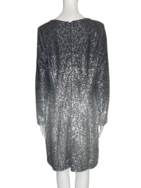 Vestido Maia Lentejuelas Manga larga Gris - Talla 14
