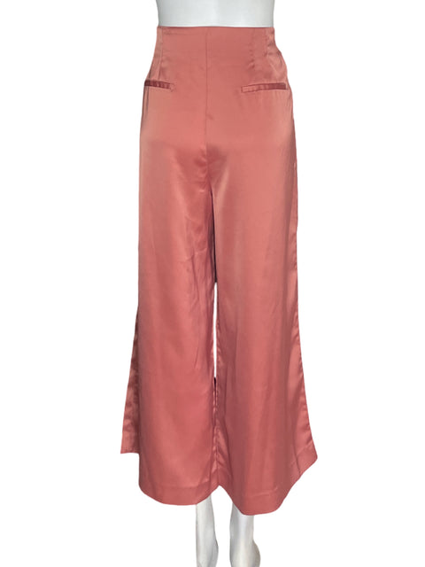 Pantalón Glam Palazo Recto Rosado - Talla L