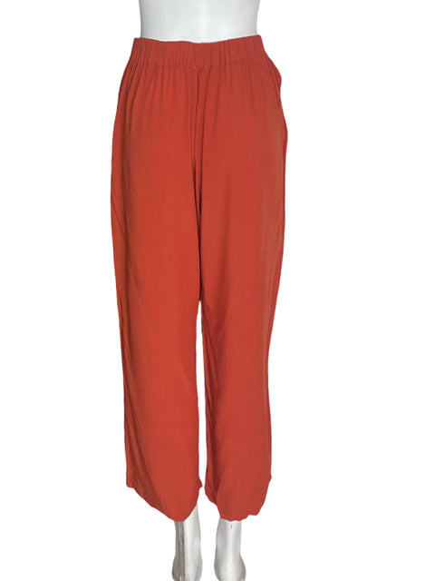 Pantalón Olea Wide-leg Recto Naranja - Talla M