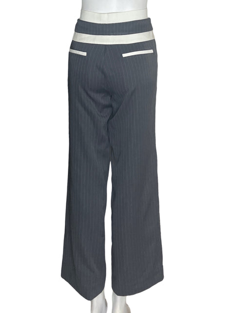 Pantalón Duma & Co Rayas Recto Gris - Talla M
