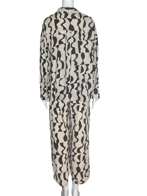 Conjunto Lelis Blusa/pantalon Manga larga Beige - Talla M