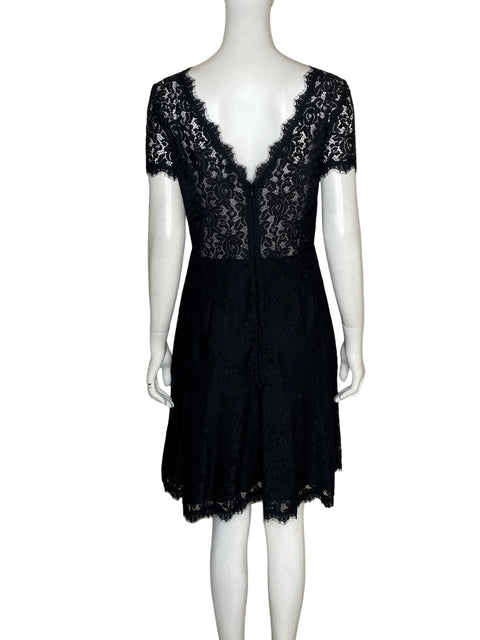Vestido Diane Von Furstenberg Midi Encaje Negro - Talla 6