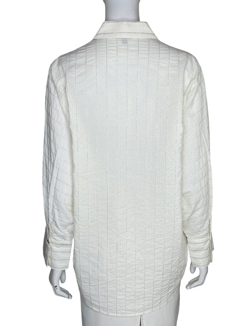 Camisa Massimo Dutti Manga larga Rayas Beige - Talla S