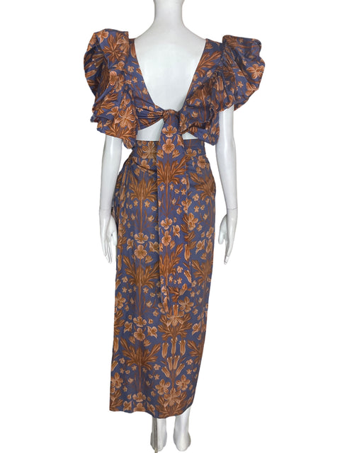 Conjunto Eugenia Fernandez Falda/conjunto Estampado Marrón - Talla M
