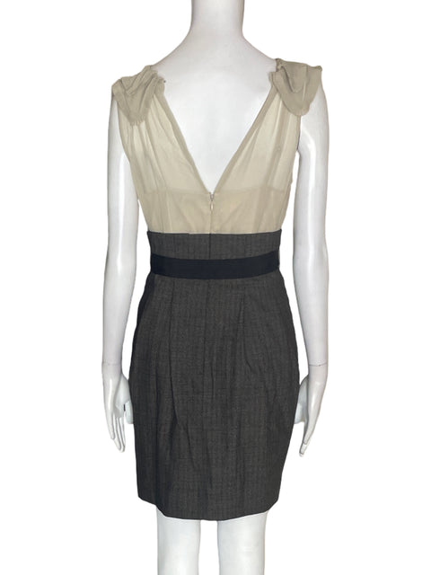 Vestido Bcbg Ajustado Sin mangas Beige - Talla 6
