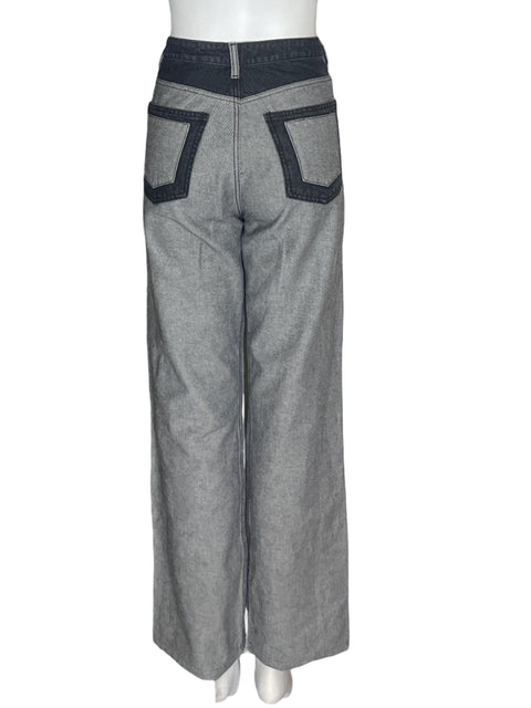 Pantalón Zereno Recto Wide-leg Gris - Talla 6